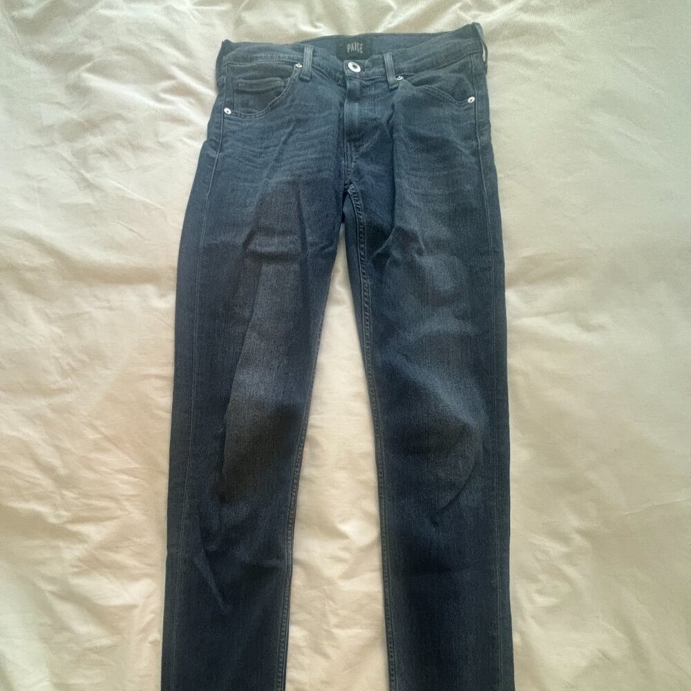 Paige Mid-Rise Mid Wash 28W 32L Jeans